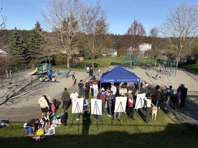 Photo of Neighbourhood Residents at the Neighbourhood Kickoff Meeting